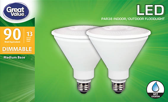 UL Listed(4-Packs) E26 Base 980LM Wet Location 13W=90W Dimmable DAVIS PAR38 LED Bulb 3000K Warm White CRI80+ Outdoor Flood Light Bulbs Indoor/Outdoor Spotlight UL Listed(4-Packs) E26 Base 980LM Wet Location 13W=90W Dimmable DAVIS PAR38 LED Bulb 3000K Warm White CRI80+ Outdoor Flood Light Bulbs Indoor/Outdoor Spotlight